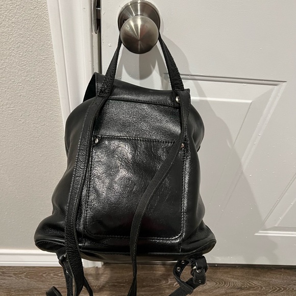 Patricia Nash Black Leather Backpack - Picture 2 of 6